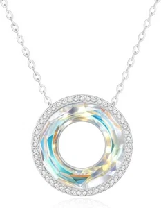 Collana da donna in argento sterling 925 ciondolo ruota panoramica, collane gioielli - Foto 1 di 6