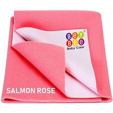 Bed Protector Sheet Large Waterproof (140cm X 100cm), Salmon Rose Shade, Pack 1