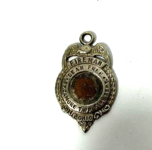 Ohio Fire Department Sycamore TWP. Dean Free Fireman Pendant for Necklace 1 1/2" - Picture 1 of 8