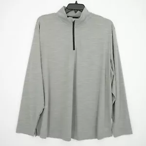 Solaris Men's Mock Collar 1/4 Zip Pullover 2XB Big Man Gray Heather NWT - Picture 1 of 12