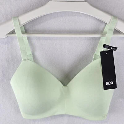 $50 Sujetador DKNY 30D Ropa Litewear Active Comfort Sin Alambres DK7934 Verde Lima Logo Deportivo Foto 1 de 4