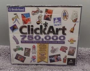 Click Art 750,000 PC CD ROM-Finest Digital Art is Just a Click Away-NEW UNOPENED - Picture 1 of 3