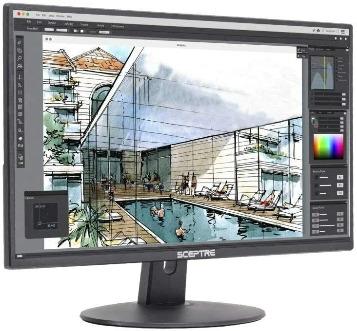 Sceptre 20" 75Hz Ultra Thin LED Monitor HDMI VGA - Black (E205W-1600) - [LN]™ - Image 1 of 4