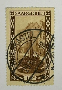Francobollo Germania Saarbiet 10c - 1926 Blieskastel Annullo (Usato Cerniera H OG) X15 - Foto 1 di 2