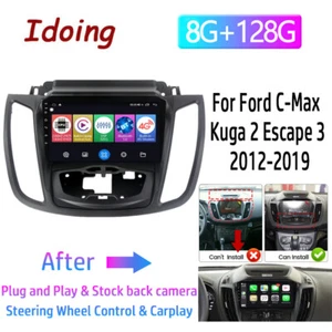 Per Ford Escape 2013-2019 9" Apple CarPlay Radio GPS Navi Wifi con CAM Android 12 - Foto 1 di 19