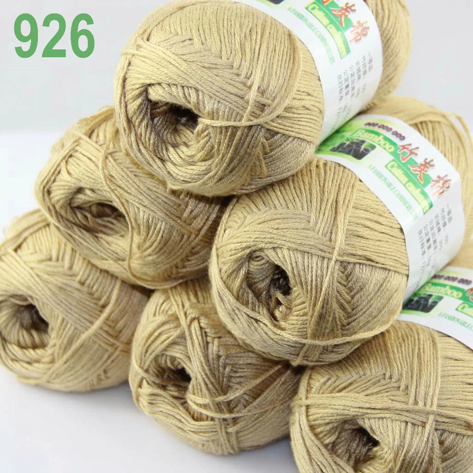 Sale Lot 6SkeinsX50g Soft Bamboo Cotton Baby Wrap Hand Knitting Crochet Yarn - Image 1 of 4