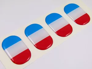 France midi domed decals flag 4 emblems 1.5"x1" Car bike stickers - Imagen 1 de 2