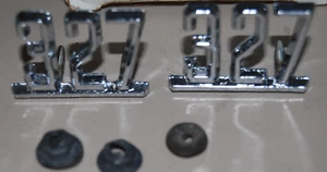 2 NOS 1965-1967 CHEVROLET IMPALA, MALIBU, CAMARO, NOVA 327 FRONT FENDER EMBLEMS - Picture 1 of 3
