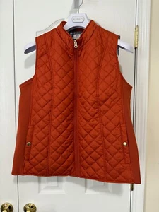 NWT Kim Rogers Vest Size Large Burnt Orange - Picture 1 of 6