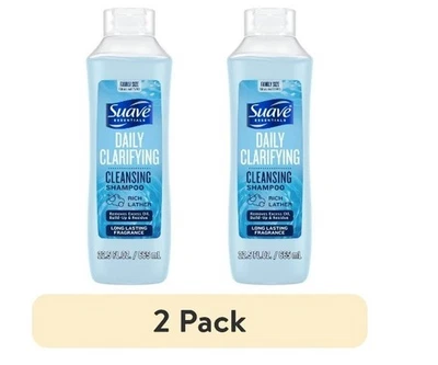2 Pack Suave Essentials Daily Clarifying & Cleansing Shampoo, 22.5 fl oz Each - Image 1 of 4