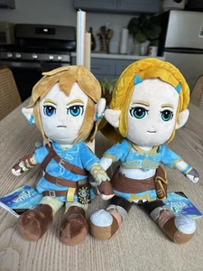 Selten Nintendo The Legend of Zelda Breath of the Wild Zelda & Link Set Plüsch Lot2 - Bild 1 von 10