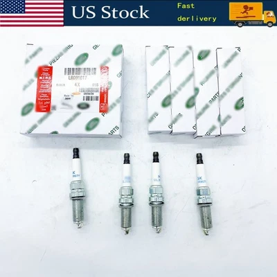LR091617 4x Spark Plug Fits For Land Rover Range Sport Evoque Discovery Sport — 第 1/4 张图片