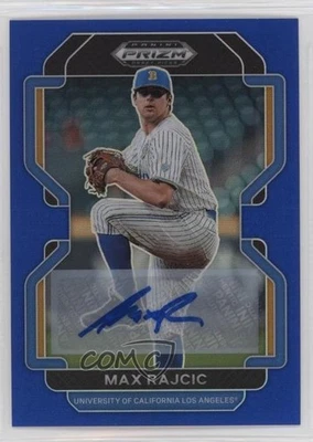 2022 Panini Prizm Draft Picks Blue Prizm Auto /99 Max Rajcic #PDP187 Auto - Image 1 of 2