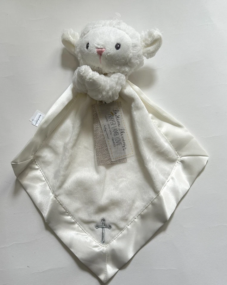 Baby Aspen Bedtime Blessings Prayer Lamb Rattle Lovie Security Blanket Lovey
