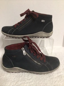Remonte Tex Zapatos Mujer 39 EU/8 US Tenis Cuero Azul Botines - Imagen 1 de 9