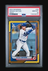 2024 BOWMAN #33 SHOHEI OHTANI GOLD PSA 10 - Picture 1 of 3