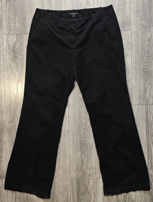 Ann Taylor Corduroy Bootcut Pants Classic Travel Black Women's Size 12 (34X32) - Image 1 of 4