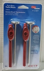 Cooper Atkins Instant Read Thermometer 1246-02 2- Pack Pocket Test 0/220F (LBHT) - Picture 1 of 5