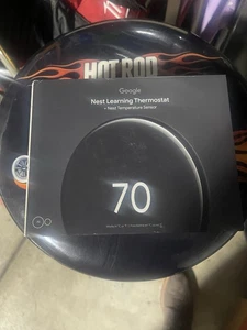 Google Nest Learning Thermostat (4th gen) W/ Sensor (2nd gen)  FACTORY SEALED - Picture 1 of 2