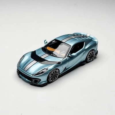 TOC 1/64 Scale Ferrari 812 Competizione Blue2 Diecast Car Model Toy Gift - Image 1 of 4