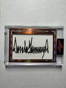 Donald J. Trump 2016 Leaf History Of The World Signed Auto Autograph President - Picture 1 of 2