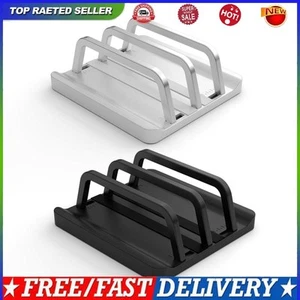 Support d'ordinateur portable de bureau 2 emplacements support d'ordinateur portable polyvalent pour ordinateur tablette téléphone - Photo 1/13