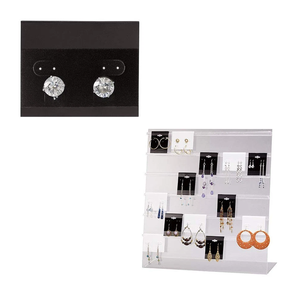 Paquete de tarjetas de exhibición y pendiente de caballete de contador de acrílico - Incluye caballete y 100 Foto 1 de 1