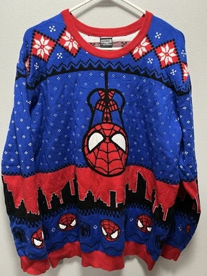 Marvel Spider-Man Our Universe Spidey Christmas Ugly Sweater Men’s XL BoxLunch - Image 1 of 4