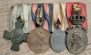WWI GERMAN BAVARIAN MEDAL BAR, FOUR MEDALS - Imagen 1 de 14