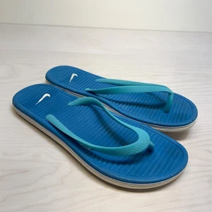 Sandalias Nike Solarsoft Tanga 2 Chanclas Azul Ligeras Para Mujer Talla 7 - Imagen 1 de 9
