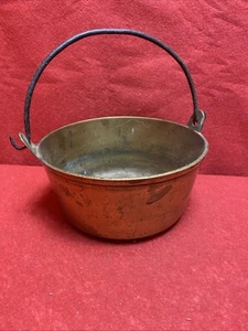 Vintage Brass Jam Pan Small Kitchenalia Cottage Kitchen Jampan Solid Heavy - Imagen 1 de 12