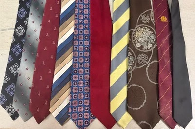 Vintage Men’s Ties Mixed Bundle Joblot Retro X10 - Image 1 of 4