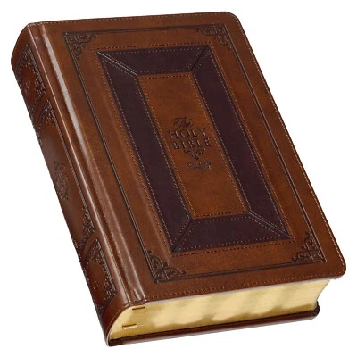 Toffee - Burgundy Large Print KJV Study Bible Indexed BRAND NEW in Shrink Wrap! - Image 1 of 4
