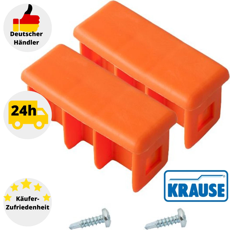 Kopfstopfen 64 x 25 mm orange 2 Stück Krause 211200 für MONTO Sprossenleitern - Bild 1 von 4