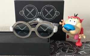 NEW KAWS XX SONS & DAUGHTERS GRAY SUNGLASSES W CASE ART MICKEY SNOOPY KIDS BASEL - Picture 1 of 5