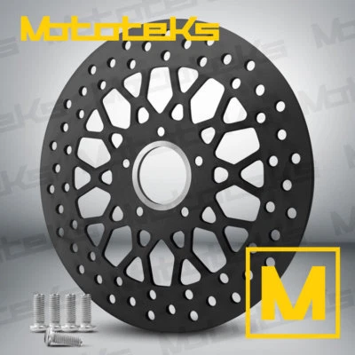 HARLEY REAR BLACK ROTOR MESH 11.5 W/ STAINLESS BOLTS FOR TOURING BAGGER MODELS - Image 1 of 2