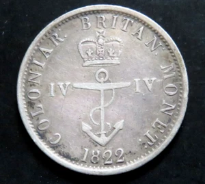 British West Indies. 1822 1/4 Dollar - Anchor Money..  VF - Bild 1 von 2