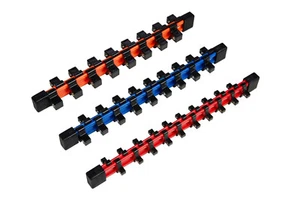 ¡Nuevo! Juego de 3 rieles de almacenamiento con soportes de enchufe 1/4 unidad 3/8 unidad 1/2 unidad MD1 - Imagen 1 de 12