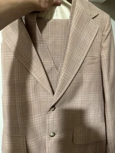 Mens VTG 70s 2 PC Tan Johnny Carson Leisure Suit nice - Picture 1 of 7