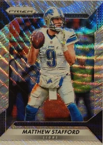 2016 Panini Prizm Matthew Stafford Detroit Lions Blue Wave Prizm 101/149 - Imagen 1 de 2