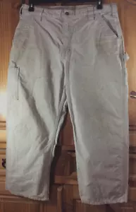 Pantalones de carpintero CARHARTT para hombre 36x28 peto calce B151 tostado buen estado usados - Imagen 1 de 5