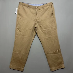 Polo Ralph Lauren Linen Blend Pants Trousers Men Sz 40 x 30 Brown - Picture 1 of 14