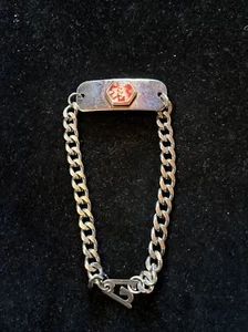 DIABETIC  Medical Alert ID Bracelet 9” - Picture 1 of 3