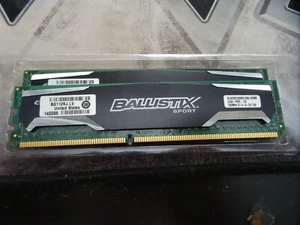 Ballistix Sport 8GB Kit (4GBx2) DDR3 1600 MT/s (PC3-12800) UDIMM 240-Pin Mem - Picture 1 of 4