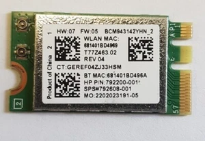 Neu Broadcom BCM943142Y Wireless LAN Wifi Bluetooth Kartenmodul 802.11b/g/n - Bild 1 von 2