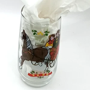 PEPSI Christmas Horse Sleigh Jingle Bells Glass 16 oz 1983 Collection - Picture 1 of 9