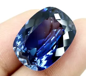 10,90 Ct Tanzania Blu Naturale Di Tanzanite Taglio Cuscino Pietra Preziosa Sciolta Certificata - Foto 1 di 8