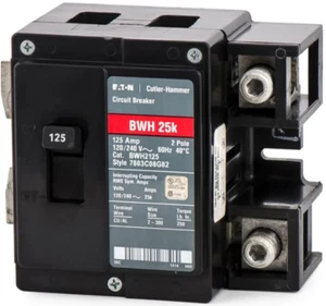 BWH2125 - Cutler Hammer Bolt-On 240V 125A 2 pole circuit breaker 25kA@240V - Picture 1 of 3