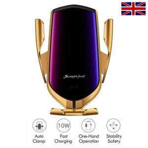 Wireless Charger Automatic Fast Car Phone Holder Fast Charging 10w Mount 360° - Afbeelding 1 van 6