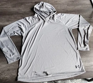 Under Armour Women's Gray Light Hooded Pullover Size XL Loose Fit Heat Gear EUC - Picture 1 of 4